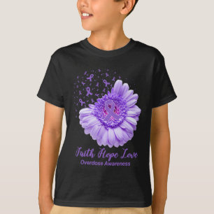 Camiseta Borboleta Roxo Fita Roxo Awarene Sobredosagem de G