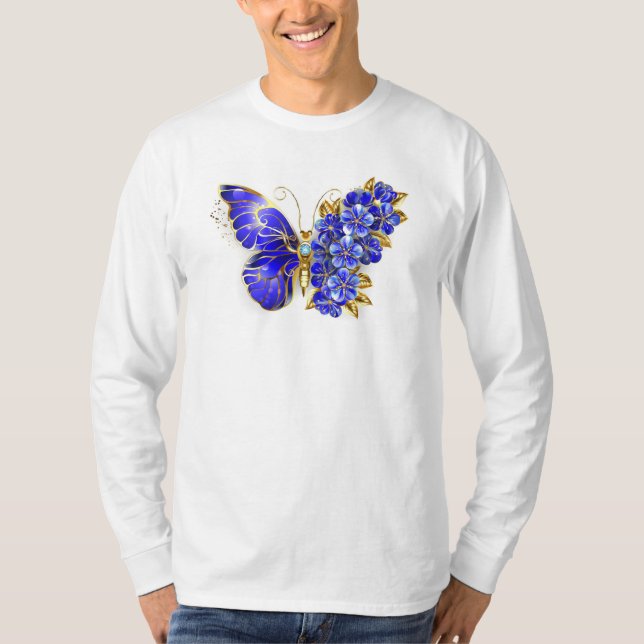 Camiseta Borboleta Safira Flor (Frente)