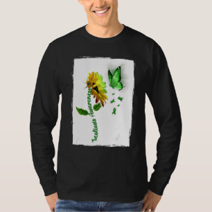 Camiseta Borboleta Scoliose de Girassol Sensibilização Para