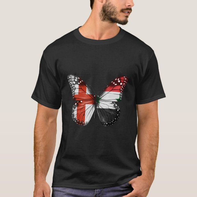 Camiseta Borboleta Sinalizador Sírio Inglês (Frente)