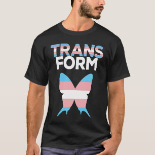 Camiseta Borboleta Sinalizador Transgênero Transforme Azul