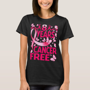 Camiseta Borboleta Sobrevivente Livre De Cancer Materno, 8