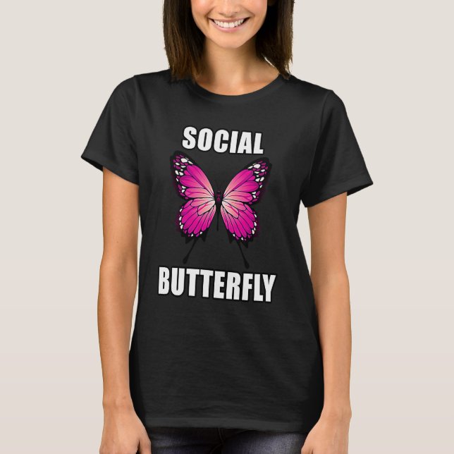 Camiseta Borboleta Social Meme (Frente)