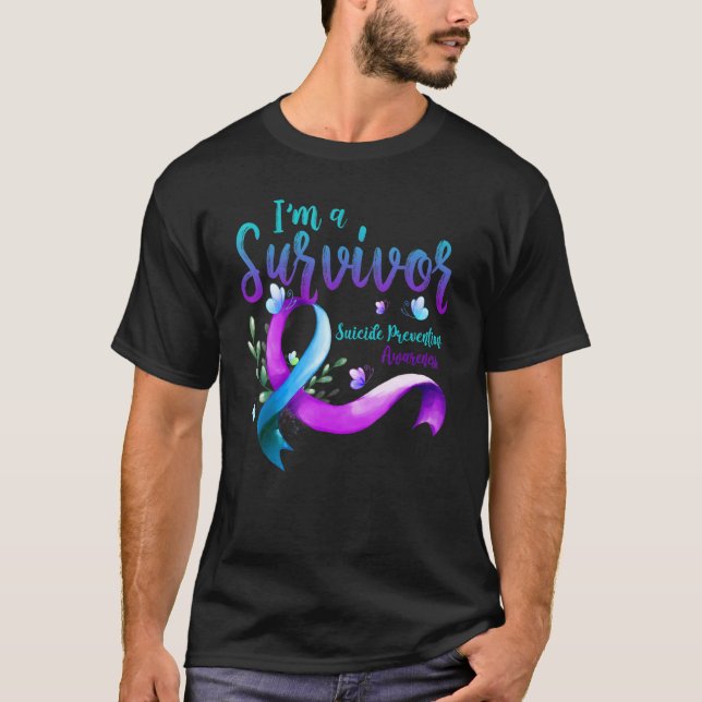 Camiseta Borboleta, sou um assistente de prevenção de suicí (Frente)