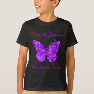 Camiseta Borboleta Sou um Sobrevivente Conscientização da S