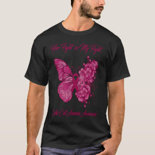Camiseta Borboleta Sua Luta é Minha Luta Anemia Falciforme