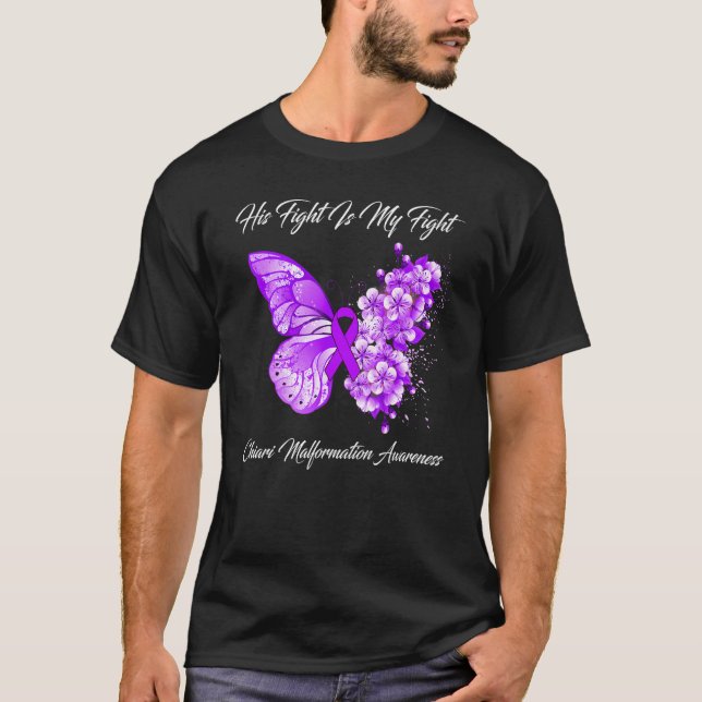 Camiseta Borboleta Sua Luta É Minha Luta Chiari Malformatio (Frente)