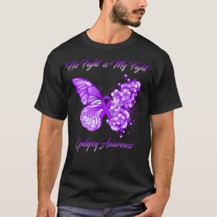 Camiseta Borboleta Sua Luta É Minha Luta Contra A Epilepsia