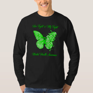 Camiseta Borboleta Sua Luta É Minha Luta Pela Saúde Mental 