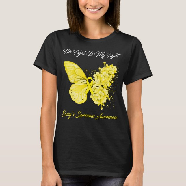 Camiseta Borboleta Sua Luta É Sarcoma da Minha Luta (Frente)
