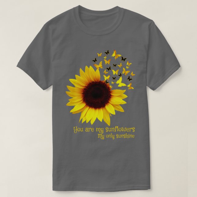 Camiseta Borboleta Sunflower (Frente do Design)