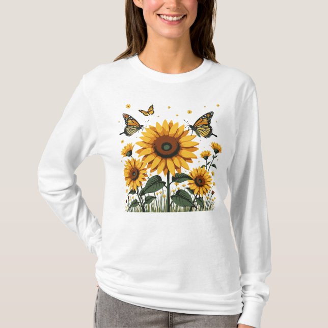 Camiseta Borboleta Sunflower (Frente)