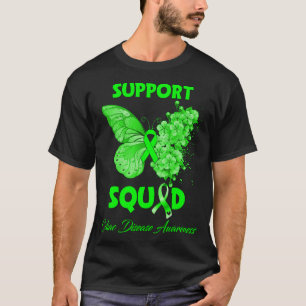 Camiseta Borboleta Suporta Sensibilização Celular da Esquad