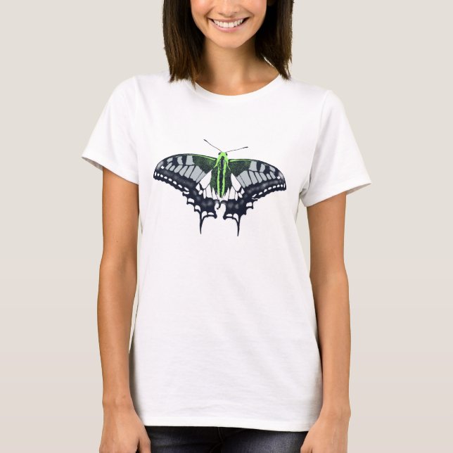 Camiseta Borboleta Swallowtail de Sinalizador Agender (Frente)