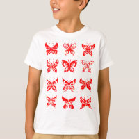 Borboleta Tribal Vermelha Ornamental