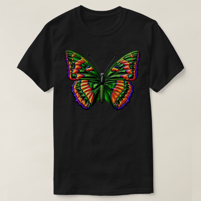 Camiseta Borboleta tropical (Frente do Design)