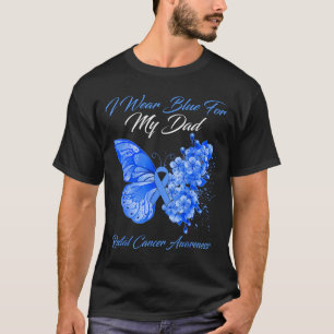 Camiseta Borboleta usa azul para o câncer retal do papai