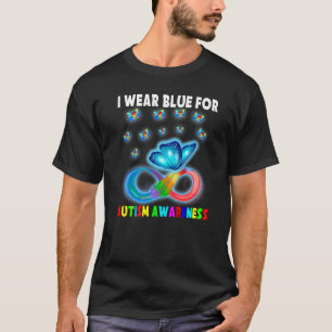 Camiseta Borboleta Uso Azul Para Conscientização do Autismo
