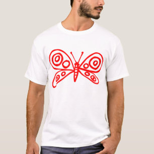 Camiseta Borboleta - Vermelho
