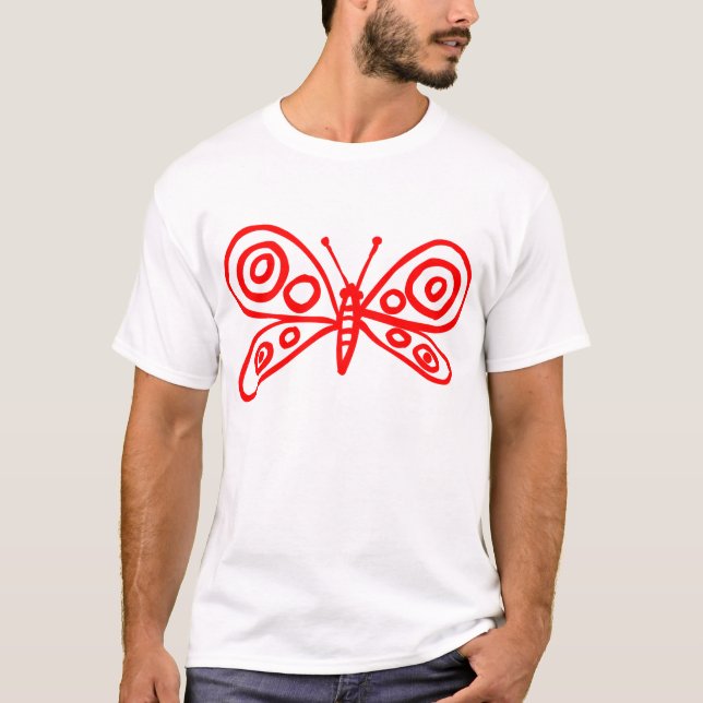 Camiseta Borboleta - Vermelho (Frente)