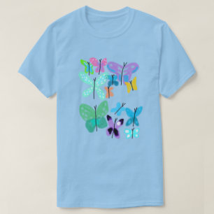 Camiseta Borboletas Abstratas Arte para Vestir