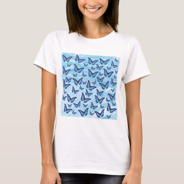 Camiseta Borboletas Azuis (Frente)