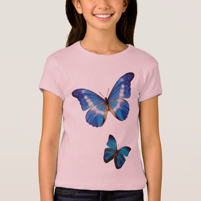 Camiseta Borboletas azuis de Morpho (Frente)