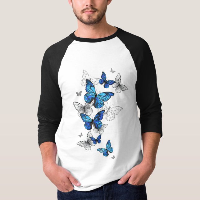Camiseta Borboletas Azuis Morpho (Frente)