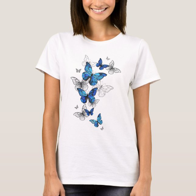 Camiseta Borboletas Azuis Morpho (Frente)