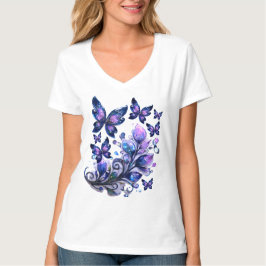 Camiseta Borboletas Brilho Cósmico