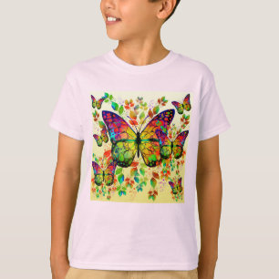 CAMISETA BORBOLETAS COLORIDAS DA PRIMAVERA NATUREZA