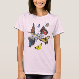 Camiseta borboletas com círculo triângulo 26 rev