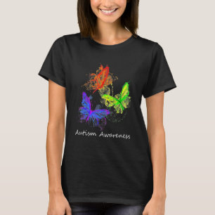 Camiseta Borboletas da Conscientização do Autismo Sem Peças