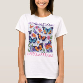 Camiseta Borboletas de Jardim de Infância