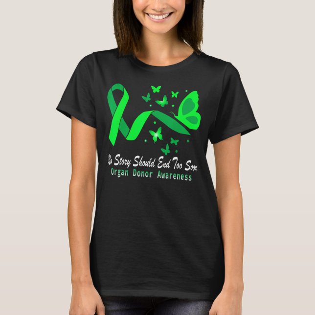 Camiseta Borboletas de Sensibilização de Doadores de Órgãos (Frente)