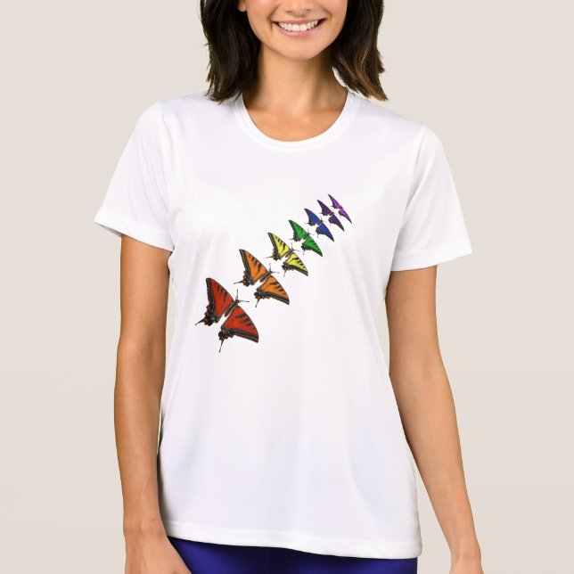 Camiseta Borboletas do Rainbow Chakra (Frente)