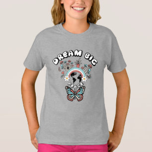 Camiseta Borboletas e Cogumelos Sonham Grande inspo positiv