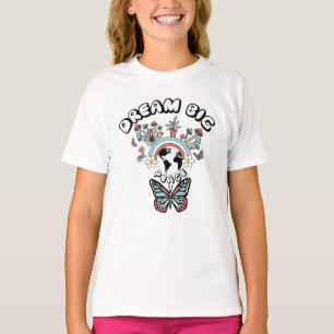 Camiseta Borboletas e Cogumelos Sonham Grande inspo positiv
