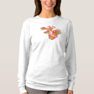 Camiseta Borboletas e flores