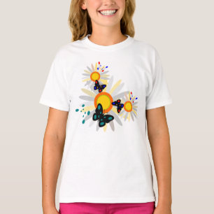 Camiseta Borboletas e flores