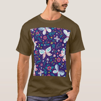 Camiseta Borboletas e flores 2