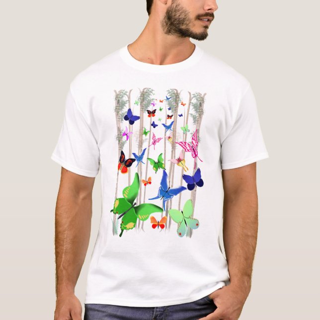 Camiseta Borboletas e floresta do *Bright (Frente)