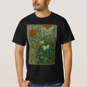 Camiseta Borboletas e Papoulas por Vincent van Gogh