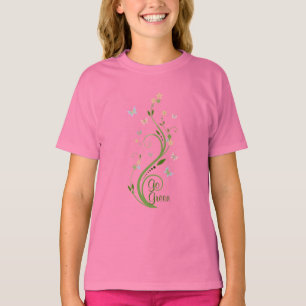 Camiseta Borboletas e Vinha Verde