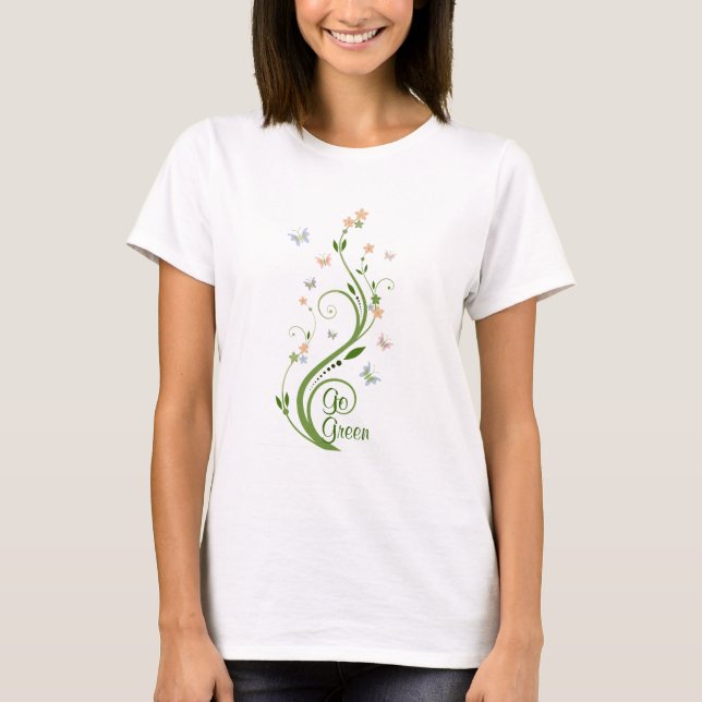 Camiseta Borboletas e Vinha Verde (Frente)