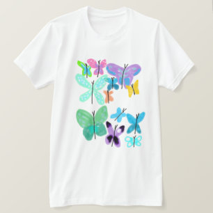Camiseta Borboletas Funky Arte Abstrata para Vestir