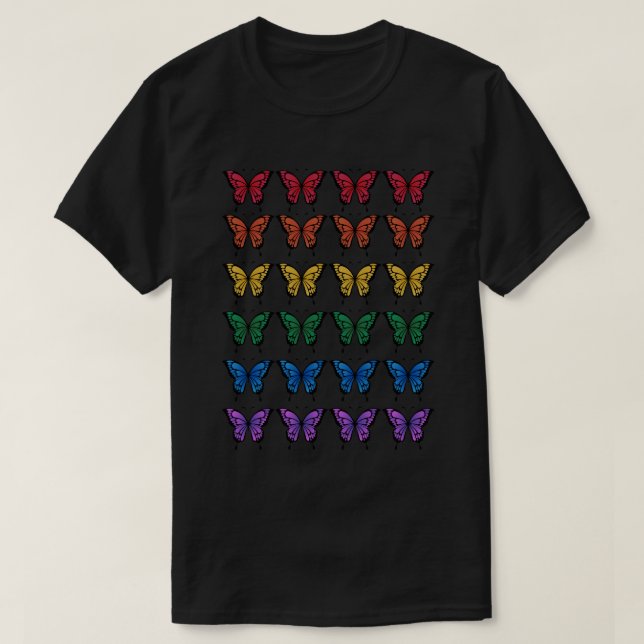 Camiseta Borboletas gay (Frente do Design)