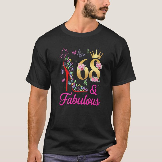 Camiseta Borboletas H de 68 e fabulosas 68 anos (Frente)
