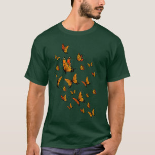 Camiseta Borboletas Monarca amigo da família vintage
