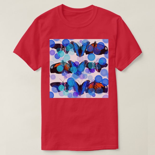 Camiseta borboletas renascer uma borboleta com sequinsblue (Frente do Design)